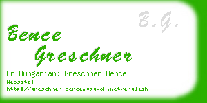 bence greschner business card